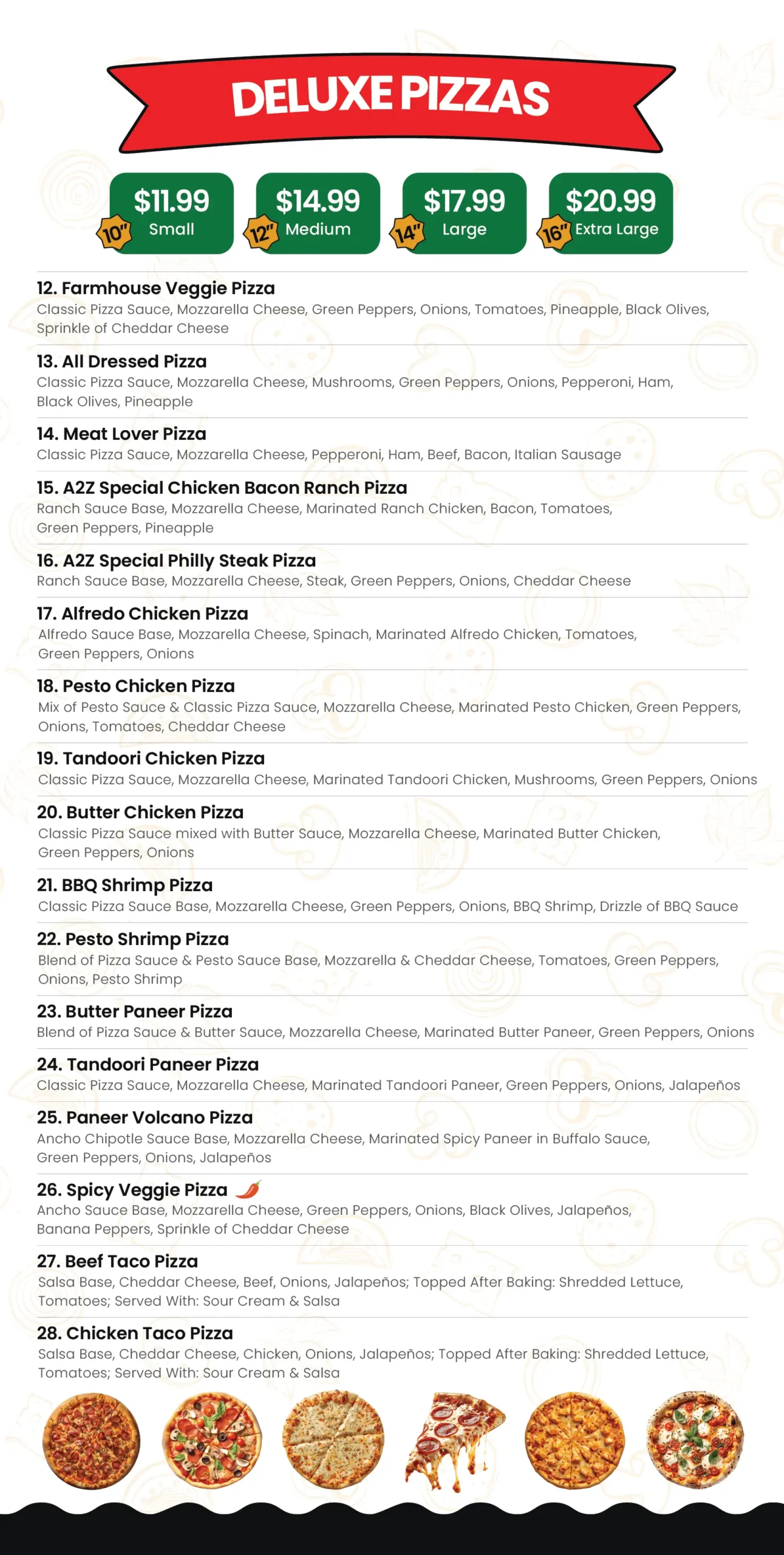 Deluxe Pizzas